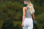 Augusta, United States. 12th Nov, 2020. Paulina Gretzky watches Dustin Johnson play in the first round of the 2020 Masters golf tournament at Augusta National Golf Club in Augusta, Georgia on Thursday, November 12, 2020. Photo by Kevin Dietsch/UPI Credit: