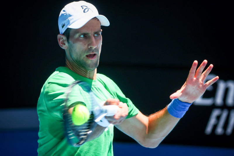 Tennis 2022: Australian Open: Djokovic Practices