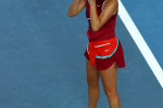 Amanda Anisimova, după victoria cu Naomi Osaka / Foto: Getty Images