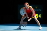 18th January 2022. 18th January 2022. Petra Kvitova of the Czech Republic in action against Sorana Cirstea of Romania during the first round of the 2022 Australian Open, WTA Grand Slam tennis tournament on January 18, 2022 at Melbourne Park in Melbourne,