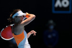 Alize Cornet, în meciul cu Simona Halep / Foto: Profimedia