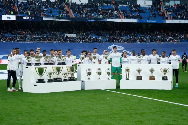 Real Madrid v Elche CF, La Liga 2021-2022, date 22. Football, Santiago Bernabeu Stadium, Madrid, Spain - 23 Jan 2022