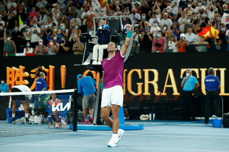 Rafael Nadal, după victoria cu Matteo Berrettini de la Australian Open / Foto: Getty Images