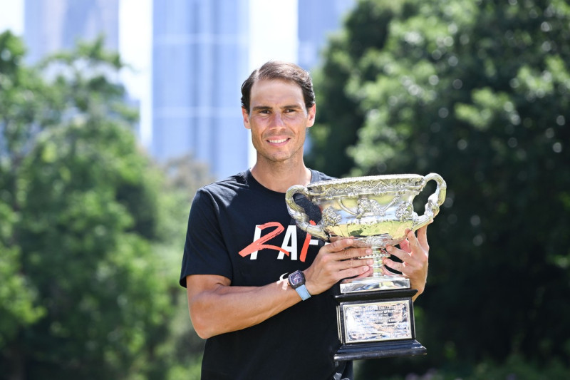 Tennis Rafael Nadal Trophy Photocall, Melbourne, USA - 31 Jan 2022