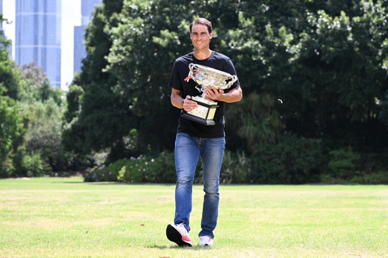 Tennis Rafael Nadal Trophy Photocall, Melbourne, USA - 31 Jan 2022