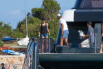 Spanish Tennis star Rafael Nadal is joined by his girlfriend Xisca Perello taking delivery of their new million Catermaran Yacht today in Majorca