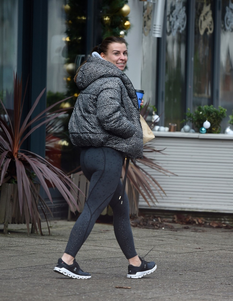 EXCLUSIVE: Coleen Rooney Seen Grabbing An Early Morning Coffee