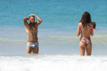 *EXCLUSIVE* Daniel Alves and his wife Joana Sanz at Conceicao beach in Fernando de Noronha