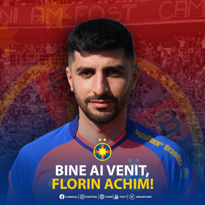 Florin Achim a semnat cu FCSB / Foto: Facebook@FCSBOfficial