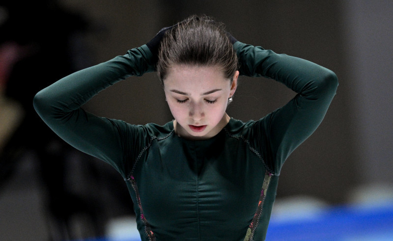 Kamila Valieva, la antrenament, pe 10 februarie / Foto: Profimedia
