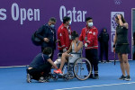 Jaqueline Cristian s-a accidentat în partida de la Doha cu Daria Kasatkina / Foto: Captură Digi Sport
