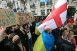 Ukrainian Citizens Protest In Paris, France - 24 Feb 2022