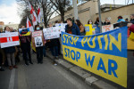 News Demonstration by the Ukrainian community of Rome against the war by Russia against Ukraine, Rome, Rome, Italy - 24 Feb 2022