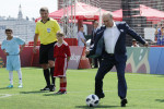 Russia's President Putin visits 2018 FIFA World Cup Football Park in Moscow's Red Square