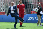 Russia's President Putin visits 2018 FIFA World Cup Football Park in Moscow's Red Square