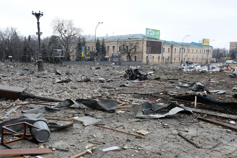 Russia Invading Ukraine: Shelling in central Kharkiv