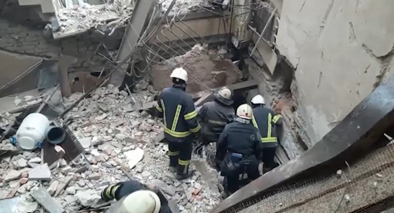 Footage Shows Devastation Caused By Russian Airstrikes On Kharkiv