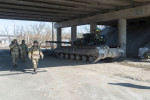Ukrainian Soldiers And Tanks, Brovary, Kyiv, Ukraine - 10 Mar 2022
