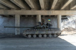 Ukrainian Soldiers And Tanks, Brovary, Kyiv, Ukraine - 10 Mar 2022