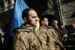 Funeral of three Ukrainian soldiers in Lviv, Ukraine - 11 Mar 2022