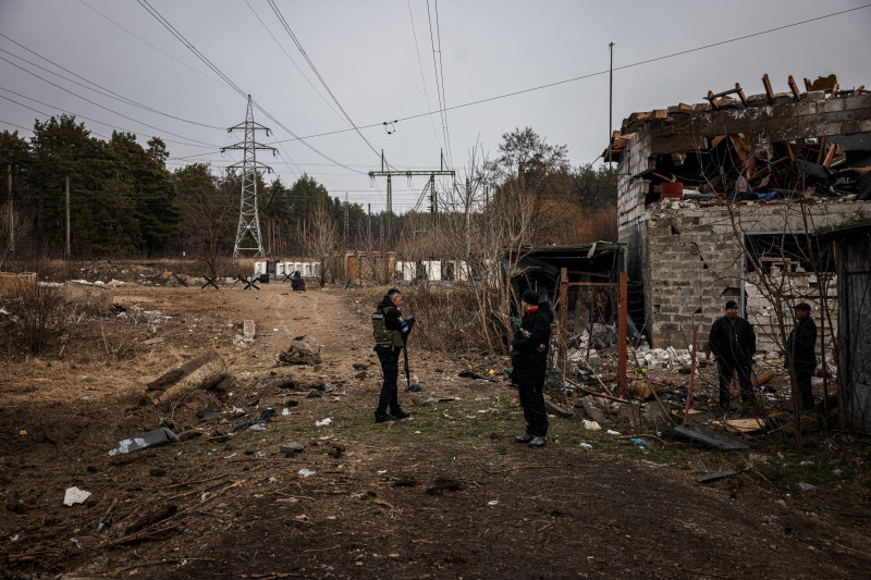 Urmările atacurilor rusești de lângă Kiev / Foto: Profimedia