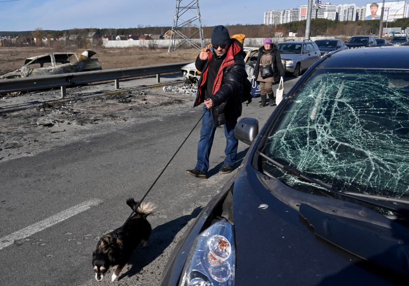 Urmările atacurilor rusești de lângă Kiev / Foto: Profimedia