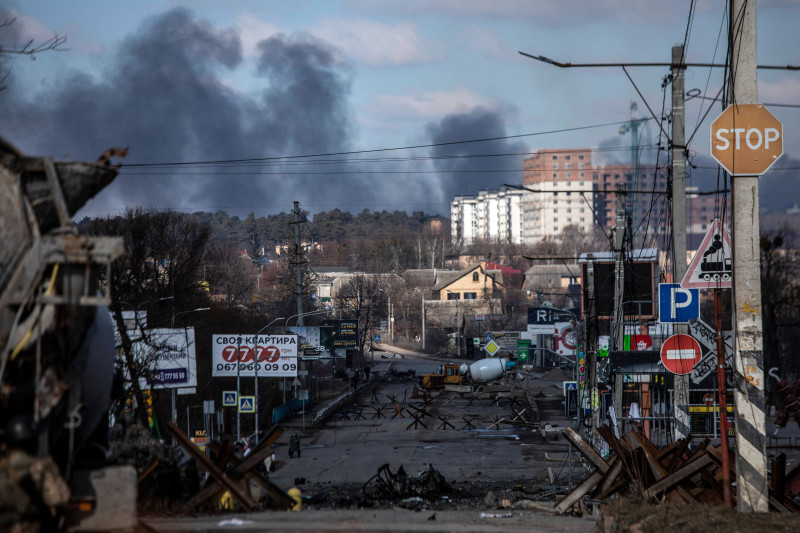 Urmările atacurilor rusești de lângă Kiev / Foto: Profimedia