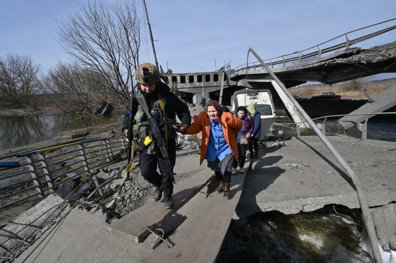 Urmările atacurilor rusești de lângă Kiev / Foto: Profimedia