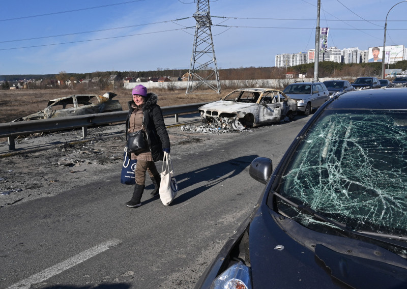 Urmările atacurilor rusești de lângă Kiev / Foto: Profimedia