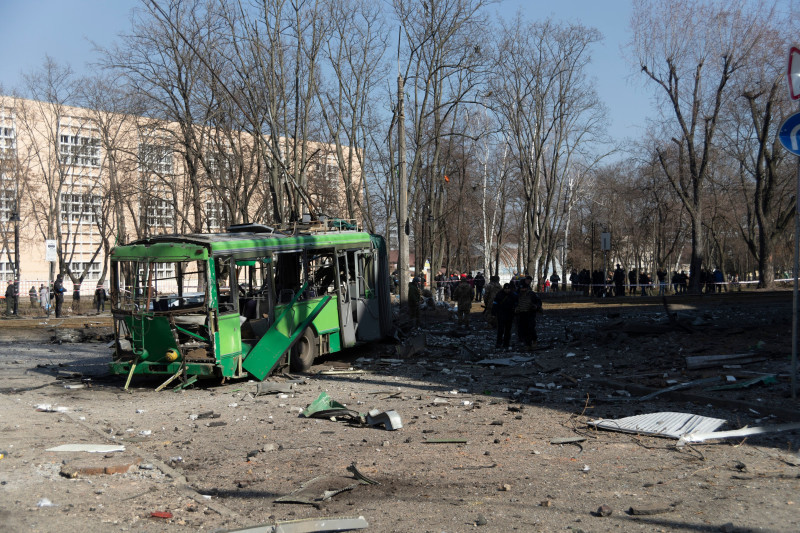 Russian Shelling In Central Kyiv, Ukraine - 14 Mar 2022