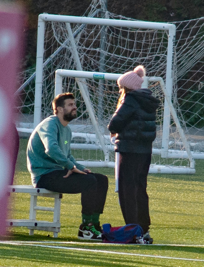 EXCLUSIVE: Shakira packs on the PDA with beau Gerard Pique during a family afternoon after returning home to Barcelona after her success in the Super Bowl
