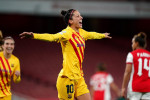 Barcelona's Jenifer Hermoso celebrates scoring their side's fourth goal of the game during the UEFA Women's Champions League, Group C match at Emirates Stadium, London. Picture date: Thursday December 9, 2021.