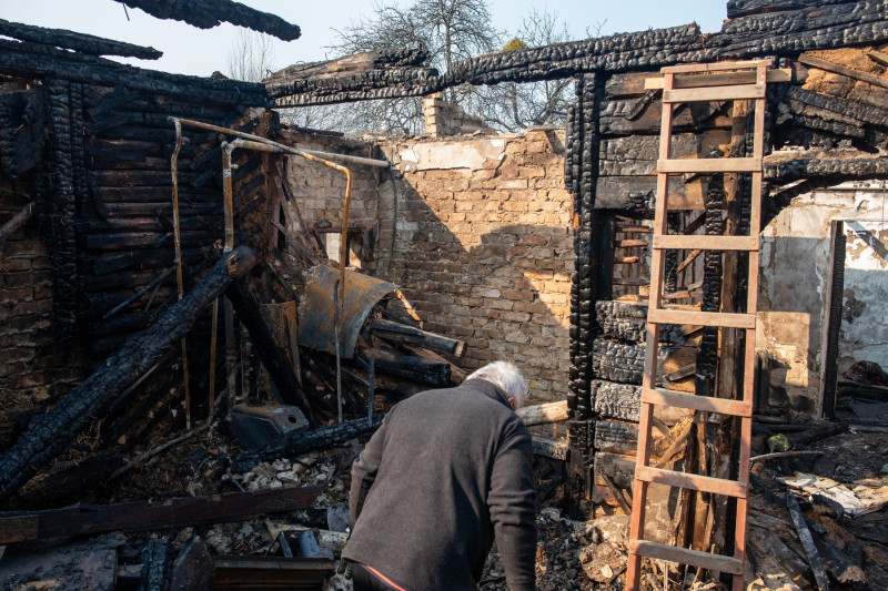 A Russian Shell Hit Near A Residential Building In Kyiv, On The Morning Of March, 23rd, 2022