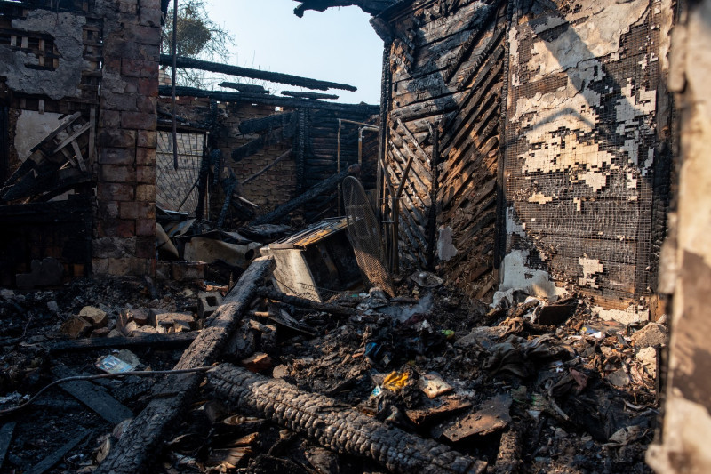 A Russian Shell Hit Near A Residential Building In Kyiv, On The Morning Of March, 23rd, 2022