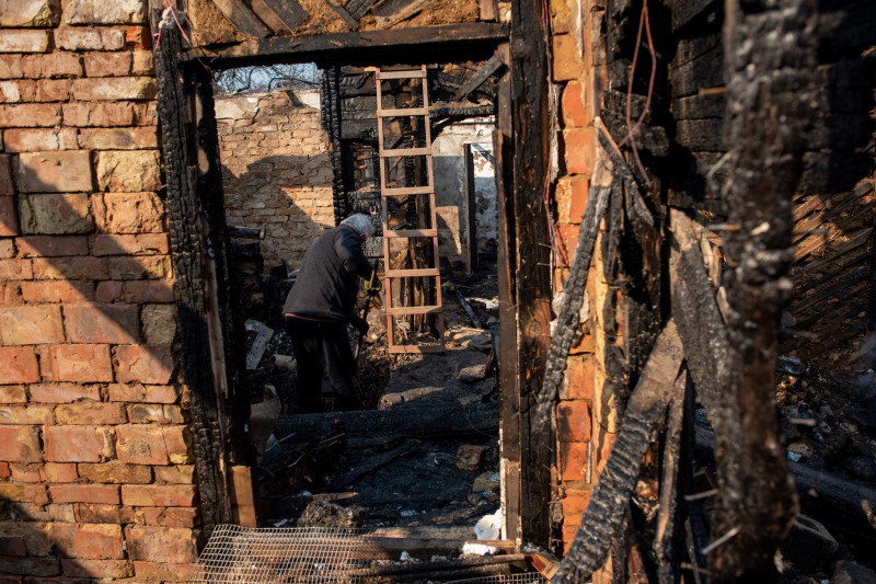 A Russian Shell Hit Near A Residential Building In Kyiv, On The Morning Of March, 23rd, 2022