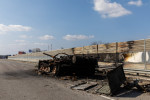 Destroyed Russian Military vehicles in Kyiv, Ukraine - 25 Mar 2022