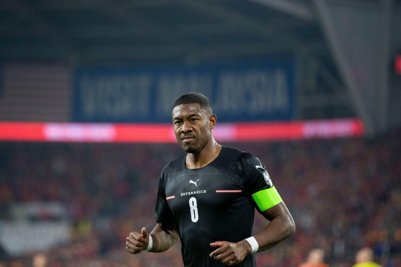 Cardiff, Wales, UK. 24th Mar, 2022. David Alaba of Austria during the World Cup 2022 playoff semi-final match between Wales and Austria at the Cardiff City Stadium. Credit: Mark Hawkins/Alamy Live News