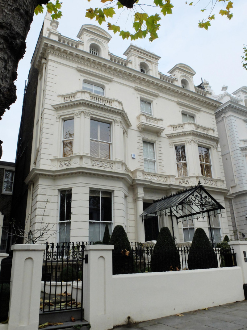 23 Holland Park Near Notting Hill In London Where David And Victoria Beckham Have Bought Their New Family Home.