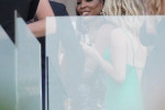 Celebrity guests Gordon Ramsay, Eva Longoria and Serena Williams glam up for Brooklyn Beckham's Palm Beach nuptials.