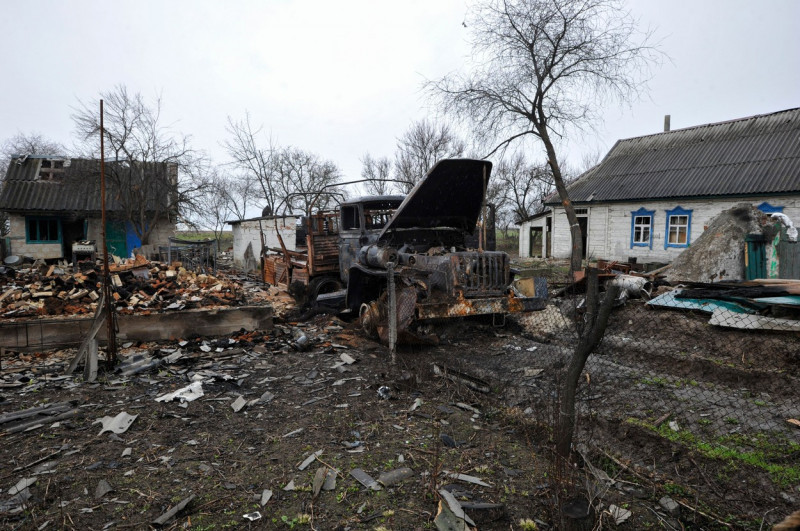 Russia-Ukraine war in Havronshchyna - 10 Apr 2022