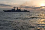 Russian Navy battleships hold artillery drills in Black Sea