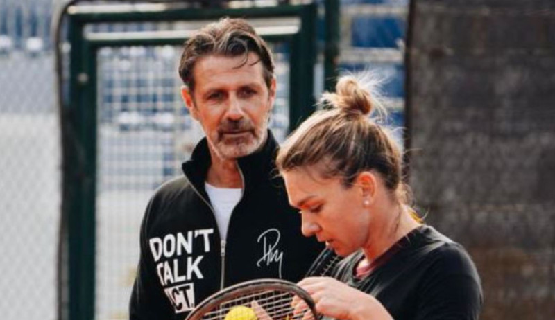 Simona Halep și Patrick Mouratoglou / Foto: Twitter@simonahalep