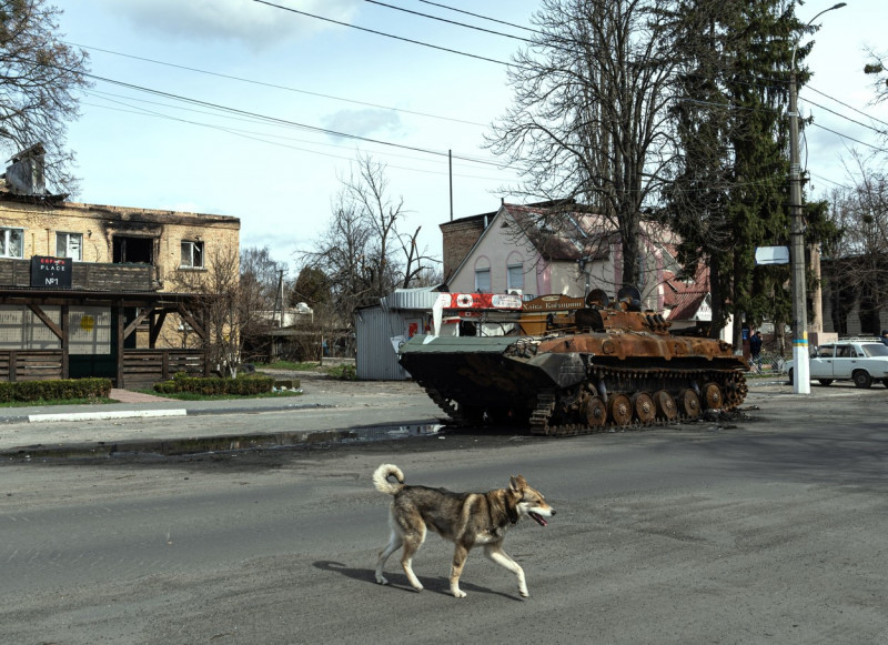 Aftermath Of Russian Invasion In Town Of Borodyanka, Kyiv, Ukraine - 12 Apr 2022