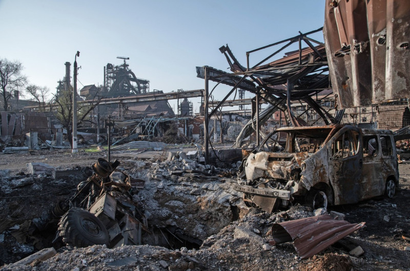 War in Mariupol, Ukraine - 15 Apr 2022