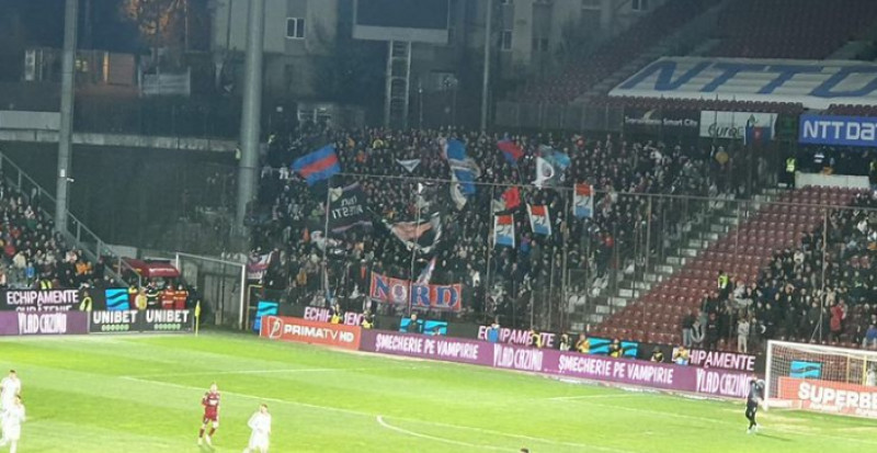 Peluza Nord, la meciul cu CFR Cluj / Foto: Instagram@peluzanord_steauaoficial