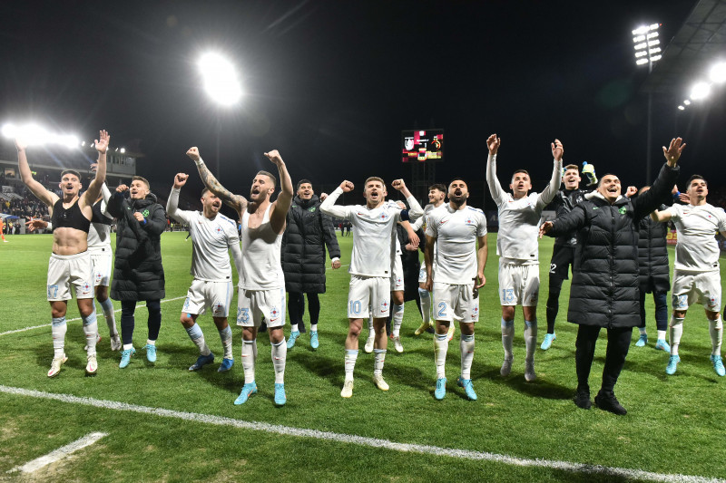 Fotbaliștii de la FCSB, după victoria cu CFR / Foto: Sport Pictures
