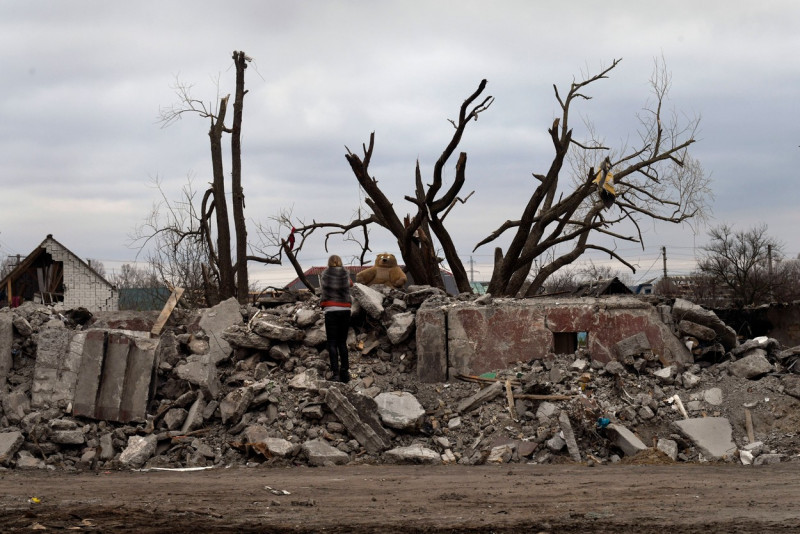 Russian War on Ukraine: Destruction in Borodyanka