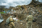 Aftermath Of Russian Army Shelling Over Luch And Shevchenkove, Ukraine - 18 Apr 2022