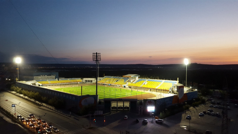 Stadionul din Yakutsk / Foto: Twitter@FootballSiberia