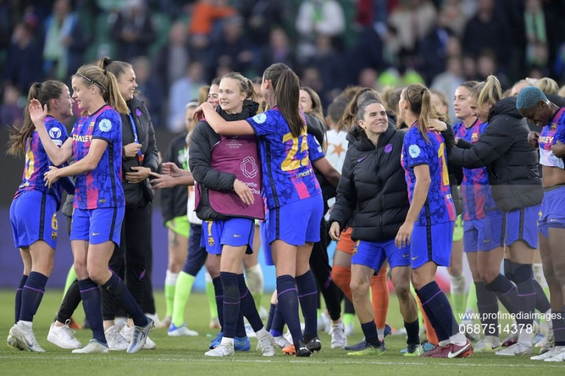 VFL Wolfsburg v FC Barcelona, Women's Champions League Football match semifinal, VFL Wolfsburg Arena, Wolfsburg, Germany - 30 Apr 2022